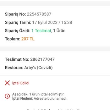 Trendyol Yemek Ücretini Alıp Ürünü Teslim Etmediler