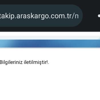 Aras Kargo "Sistemine Bilgileriniz İletilmiştir" Sorunu