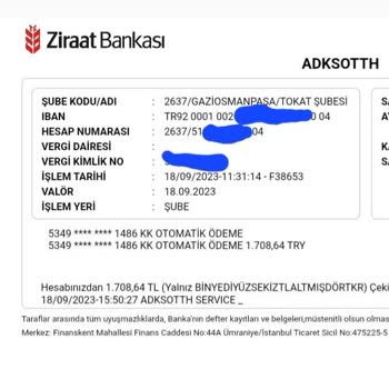 Ziraat Bankası Onayım Olmadan Otomatik Para Aktarımı Hakkında.