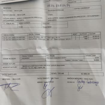 Enza Home Alınan Mobilyanın Teslim Edilmemesi