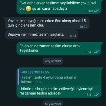 Gündoğdu Mobilya Çarşamba Şubesinden Ürün Teslimatı Hakkında Sorunlar