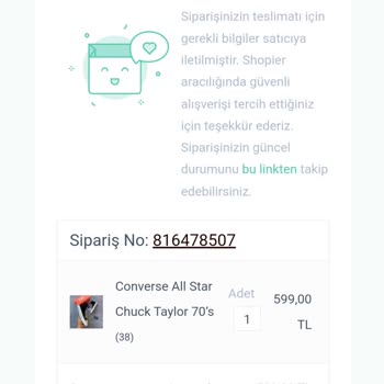 Shopier Hg Outlet Sipariş Problemi