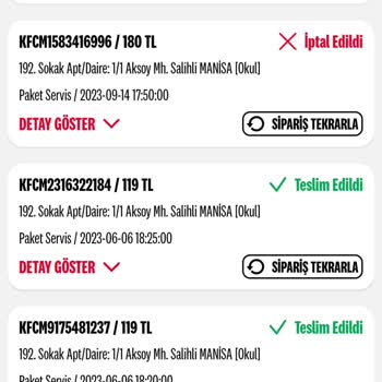 KFC Yemeğim Gecikti Ve Bana Haber Veren Yok