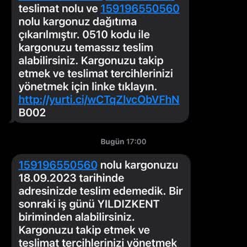 Yurtiçi Kargo Evde Olduğum Halde Kargomu Getirmiyor.