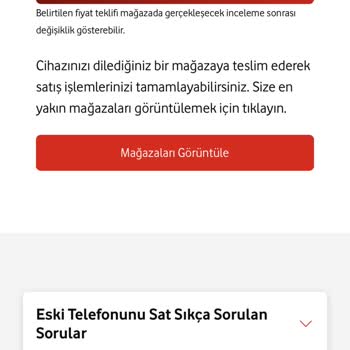 Cihazını Vodafone Sat Fiyasko.