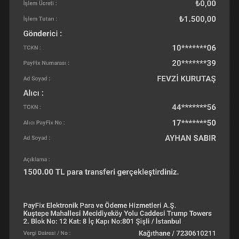 PayFix Bilgim Dışında Para Transferi