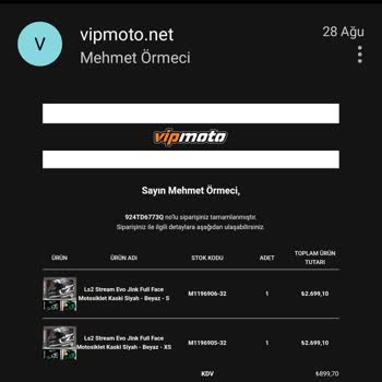 Vipmoto Olmayan Ürünü Sat Sonra İptal Et