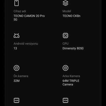 Tecno Mobile Camon 20pro5G Aşırı Isınma