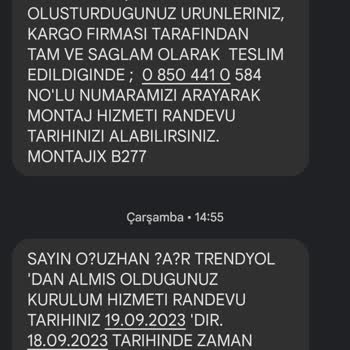Montajix Saat Aralığı Mesajı Göndermedi