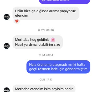 Miss Swans İade Problemi Yaşıyorum