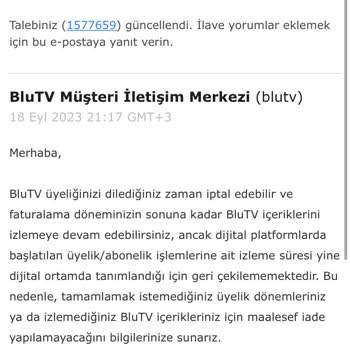 Blutv Üyelik İptalinden Doğan Para İade Hakkı