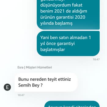 Amazon Da Satılan Asus Anakartın Garantisinin 1 Yıl Önce Başlatılması.