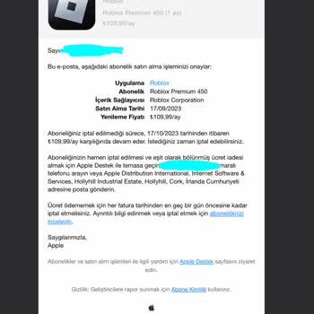Roblox Üyelik Para Alınmasına Rağmen Gelmedi