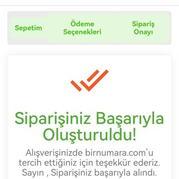 Birnumara.com Ürün Teslimatı Yapılmadı