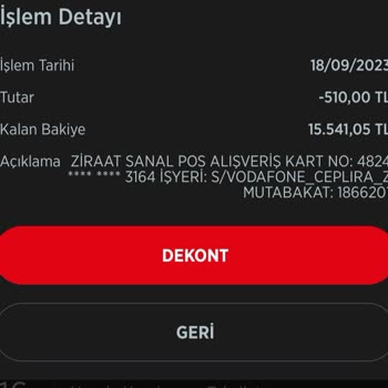 Vodafone Kolay Paket Ödemesi Alındı Ama Hata Verdi