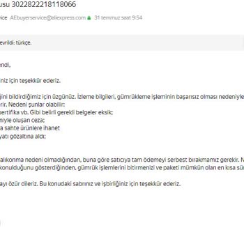 Aliexpress İn Çözüm Sunmaya Müşteri Hizmetleri.