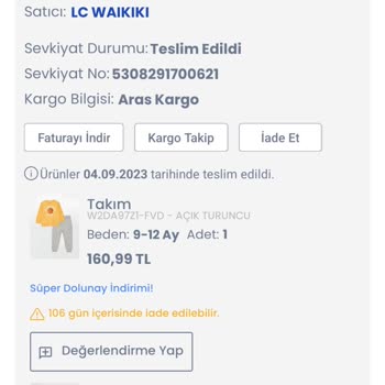 LCW İade Talebi Red Etti