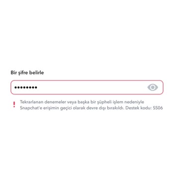Snapchat Hesabı Erişimim Geçici Olarak Engellendi