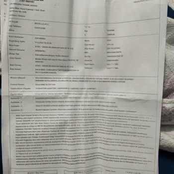 Arızalı Ürün Vivo V29 Lite