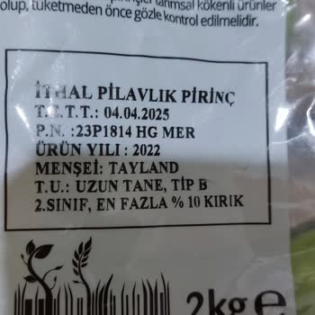 Yayla Bakliyat Yayla Marka Pirinç Hiç Açılmadığı Halde Güvelendi