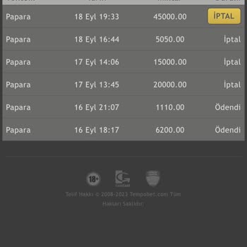 Tempobet Ödeme Sorunlarına Çözüm Arıyorum