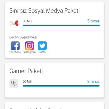 Vodafone Sınırsız Sosyal Medya Paketi