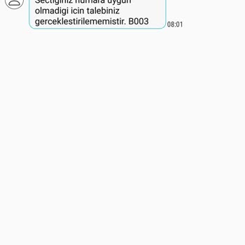 Vodafone Numara Değiştirme Talebinde Bulundum Numara Uygun Bulunamamış
