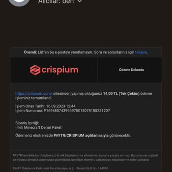Crispium Minecraft Premium Hesap Satın Aldım