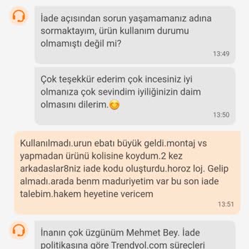 Trendyol Horoz Lojistik Teslim Alınmayan Ürün