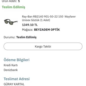Epttavm-BEYZADEM Optik Para İadesi