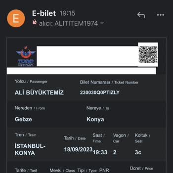 TCDD Biletimi Kimlik Numarama Bakmadan İptalini İstediler.