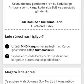 N11 İade Kodunda Vergi Numarası Hatası