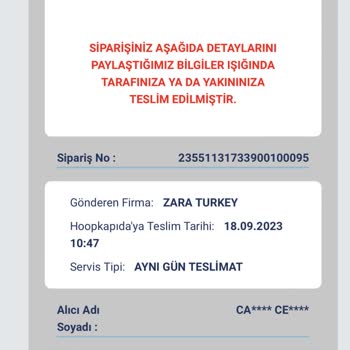 Hoopkapıda Teslim Etmediği Halde Teslim Edildi Olarak Gösteriyor