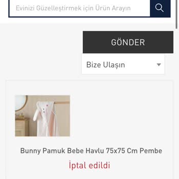 English Home Ürün Stokta Olmasına Rağmen Siparişi İptal Ettiler