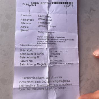 Avva Giyim Alınan Ürünün Bozulması Ve Tedarik Edilmemesi