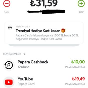 Papara Paramın Hesabıma Yatmaması