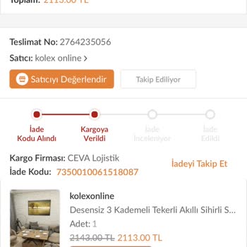 Trendyol İade Ettiğim Ürünün Ücret İadesini Yapmıyor