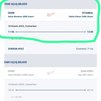 Pegasus Anadolu Jet Uçuş Yerim Değişti