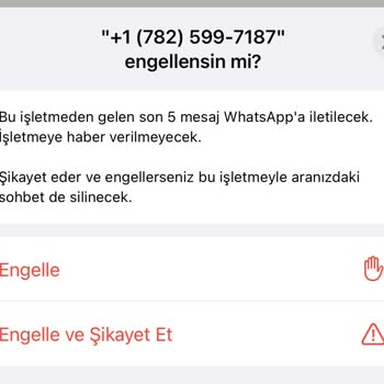 WhatsApp Yabancı Numaradan Gelen Mesaj
