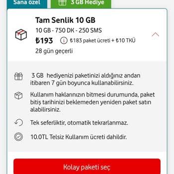 Vodafone Telsiz Kullanım Ücreti