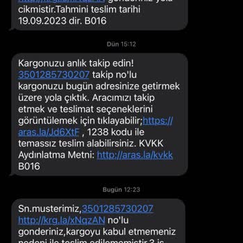 Manavgat Aras Kargo Selge Şubesinden Şikayetçiyim