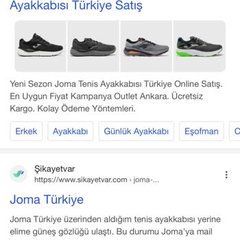 Joma Türkiye Sahte Siteden Alışveriş