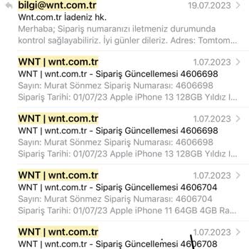 Wnt.com.tr Para İademi Yapmıyor