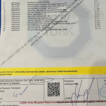 Tüvtürk Bilgi Eksikliği Ve Aracımı Muayeneden Geçirmemesi