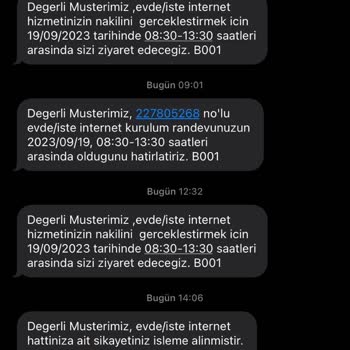 Türk Telekom'un İnternetimi Nakil Yapmaması