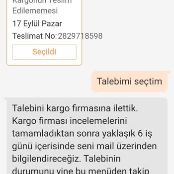 Trendyol'da Kargom Kayboldu.