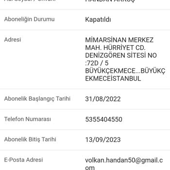 CK Boğaziçi Elektrik Bilgim Dışında Yapılan Abonelik İptali