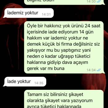 İhya Giyim Defolu Ürün Satıp İade Almıyor