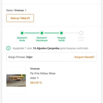 Trendyol Ve Vivense Ürünümü 35 Gündür Göndermiyor.