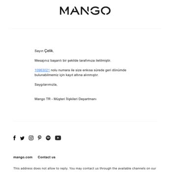 Mango'dan Aldığım Ürünün İade Ücretinin Yatırılmaması